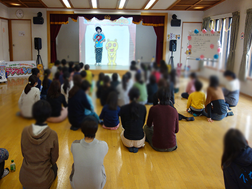 子ども会イベントでのデジタルショー 地域の子供たちが集まる
