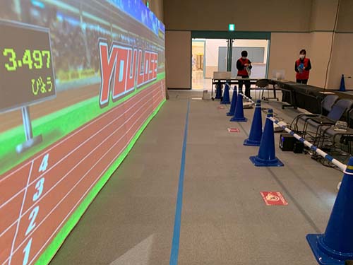 動物10m走 ゴール後に表示されるタイム結果画面