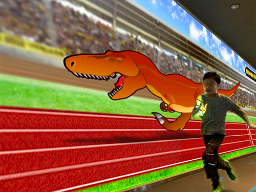 恐竜体験 恐竜10m走