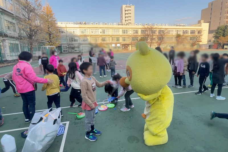 シャボン玉パーティーの集合写真